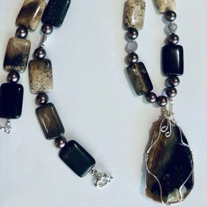 Chocolate Agate Neckalce